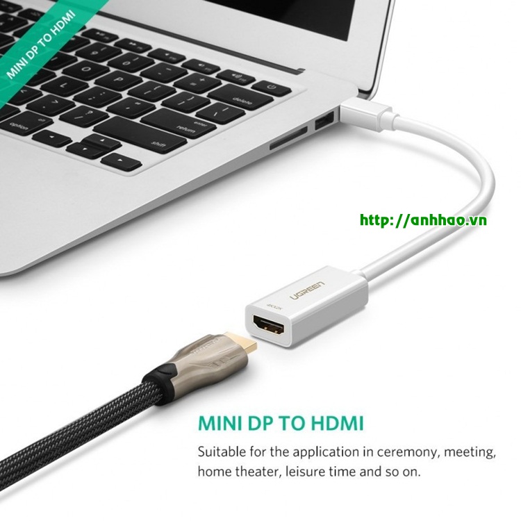 Cáp Mini Displayport sang HDMI Ugreen 40361 dùng cho Macbook